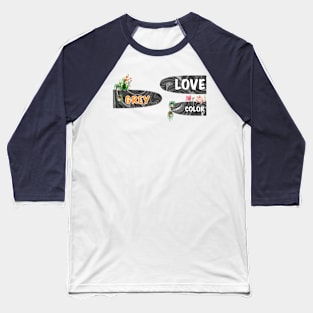 Love Flower Geometric Grey Colorful #44 Baseball T-Shirt